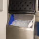 Front view of an ice dispenser