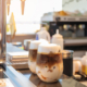 Cold coffee drinks at coffee shop